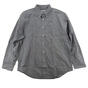 Turnbury‎ Shirt Mens Large Gray Pinstripe Button Down Oxford Long Sleeve NWOT